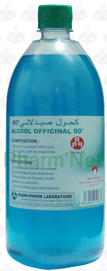 ALCOOL CHIRURGICAL 90° SOL. USAGE EXTERNE FL./1000ML, PharmNet -  Encyclopédie des médicaments en Algérie